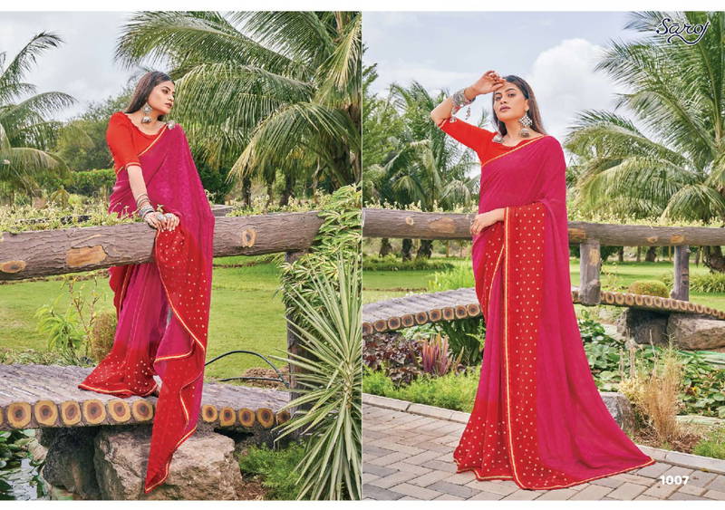 Saroj Kanishka New Latest Fancy Wear Georgette Printed Saree Collection